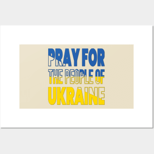 PRAYING FOR UKRAINE - FLAG OF UKRAINE DESIGN Posters and Art